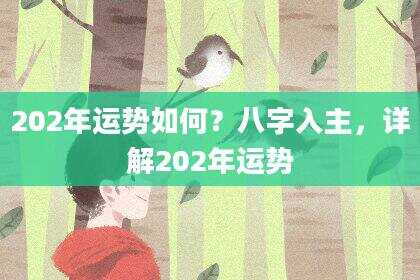 202年运势如何？八字入主，详解202年运势