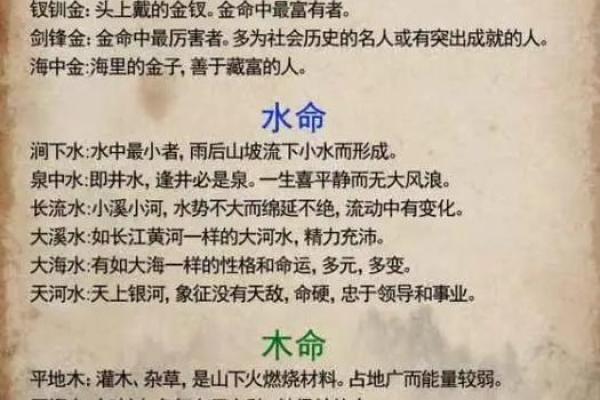 水命与木命：探寻五行之间的深刻联系与人生启示