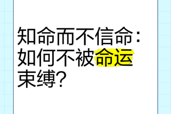 相信命运的力量与选择：我信什么？